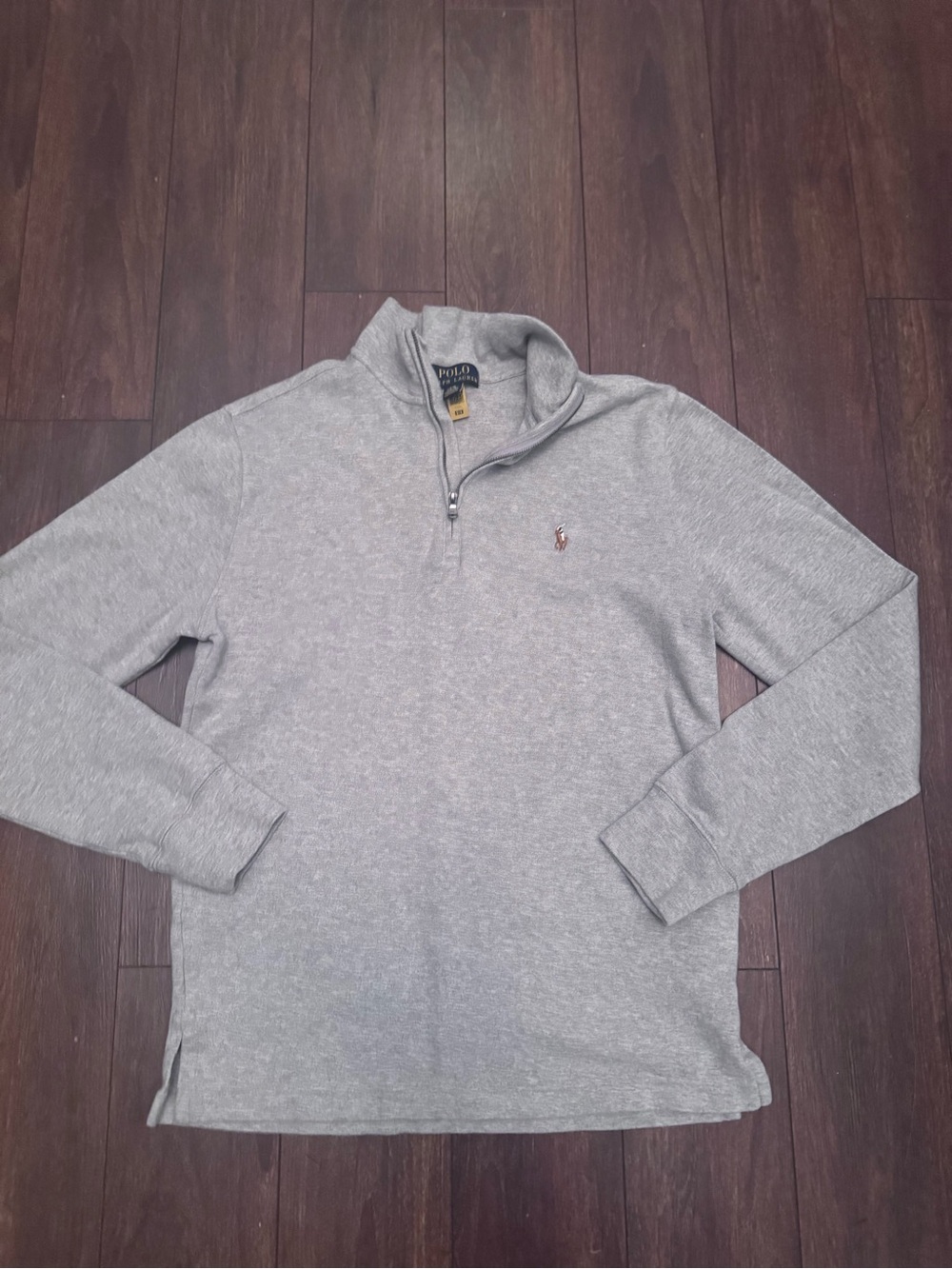 Polo by Ralph Lauren Light Gray Quarter-Zip Pullover